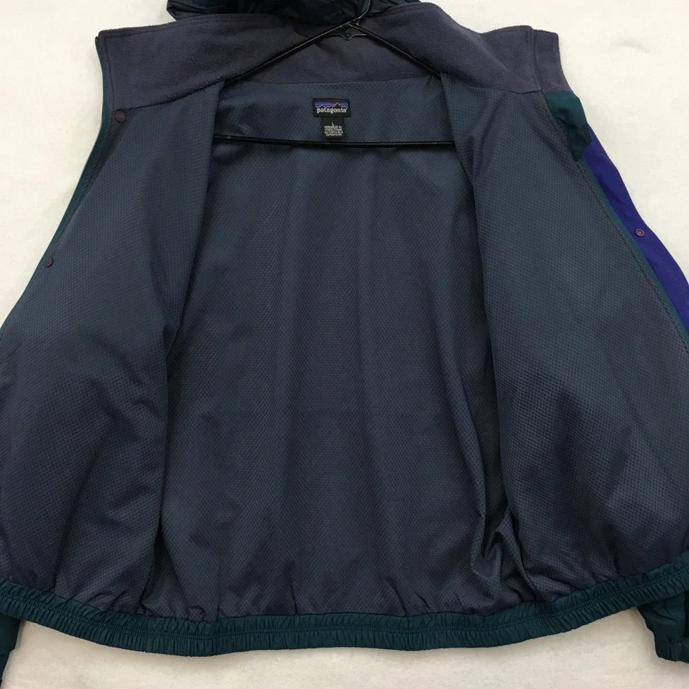 VINTAGE Patagonia Mens Ascensionist Jacket Teal Blue Full Zip Hooded Large F5